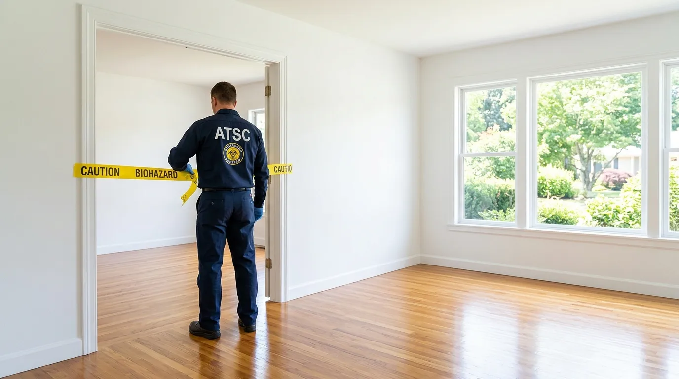 Certified biohazard cleanup crew performing Crime Scene Cleanup in Lockhart